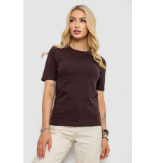 Футболка жіноча з принтом, колір шоколадний, 241R133.