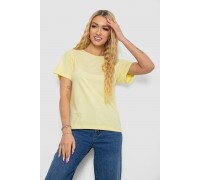 Футболка жіноча однотонна, колір лимонний, 238R111
