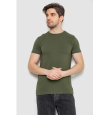 Футболка чоловіча однотонна базова, колір хакі, 244R2408