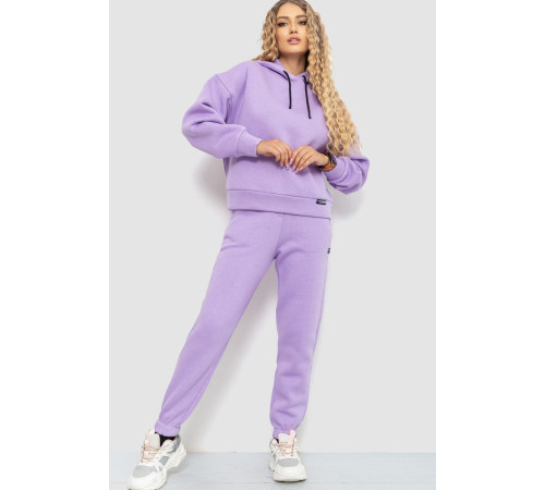 Спорт костюм женский на флисе, цвет сиреневый, 115R0493
