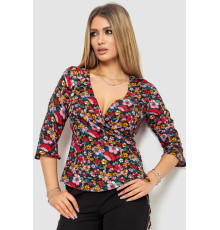 Блуза з квітковим принтом, колір різнокольоровий, 244R072.