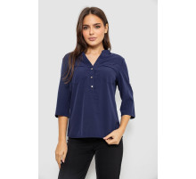 Блуза однотонная, цвет синий, 230R96-1