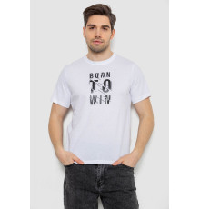 Футболка чоловіча з принтом, колір білий, 241R1901.