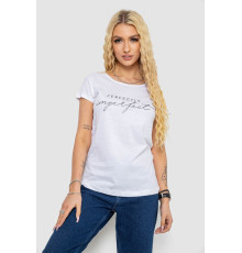 Футболка жіноча з принтом, колір білий, 244R2208-1.