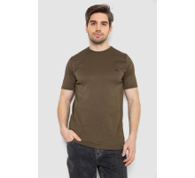 Футболка мужская в рубчик, цвет хаки, 244R2526-1