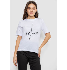 Футболка женская с принтом, цвет белый, 241R1836