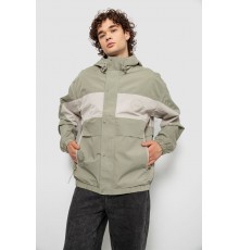 Вітровка чоловіча з принтом, колір оливковий, 214R603-1