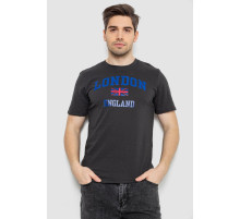 Футболка мужская с принтом, цвет темно-серый, 241R1909