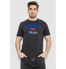 Футболка чоловіча з принтом, колір темно-сірий, 241R1909