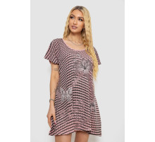 Туника женская с принтом, цвет пудрово-черный, 238RBD378