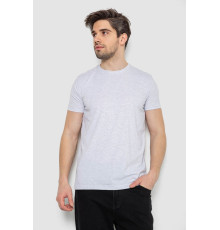 Футболка чоловіча однотонна базова, колір світло-сірий, 244R2410