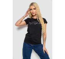 Футболка женская с принтом, цвет черный, 244R2208-1