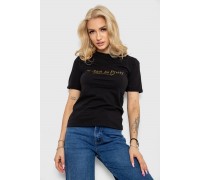 Футболка женская с принтом, цвет черный, 238R57399