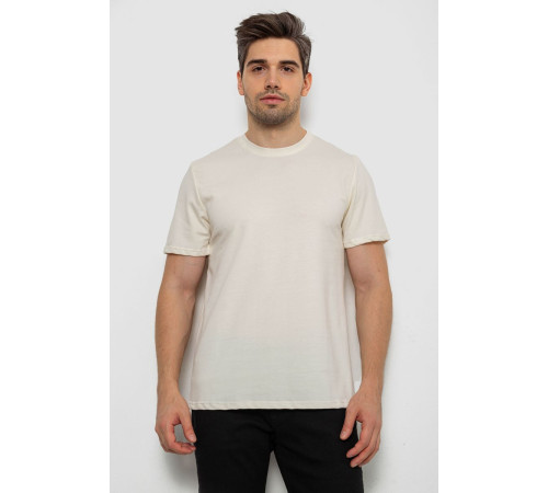 Футболка мужская однотонная, цвет кремовый, 238R155