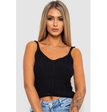 Топ в'язаний жіночий, колір чорний, 244R287