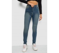 Джинси жіночі середньої посадки, колір синій, 247R6247-1