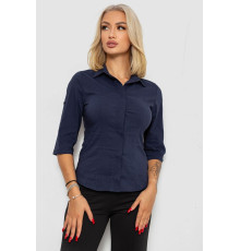 Блуза класична, колір синій, 230R08-1.