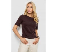 Футболка женская с принтом, цвет шоколадный, 241R130