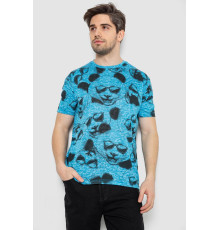 Футболка чоловіча з принтом, колір блакитний, 244R6029