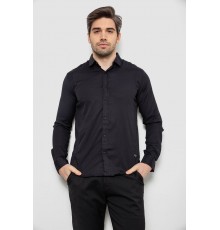 Сорочка чоловіча однотонна, колір чорний, 186R6917-1