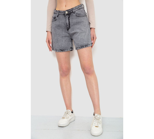 Шорты джинсовые женские, цвет серый, 244R00501