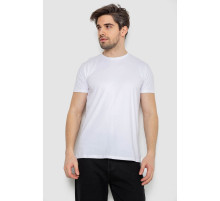 Футболка мужская однотонная базовая, цвет белый, 244R2404