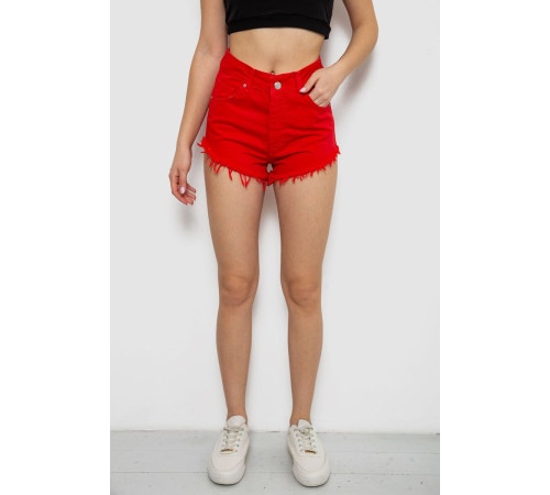 Шорты женские джинсовые, цвет красный, 182R1648S20
