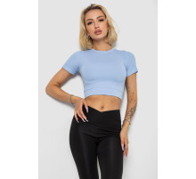 Футболка - топ женская в рубчик, цвет голубой, 238R58210