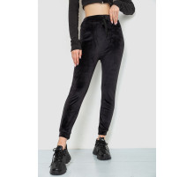 Спорт штаны женские велюровые, цвет черный, 244R5571