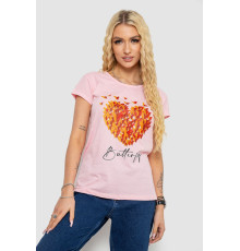 Футболка жіноча з принтом, колір рожевий, 244R2204
