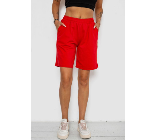Шорты женские однотонные, цвет красный, 238R57820
