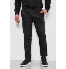 Штани чоловічі класичні однотонні, колір чорний, 157RU02-012