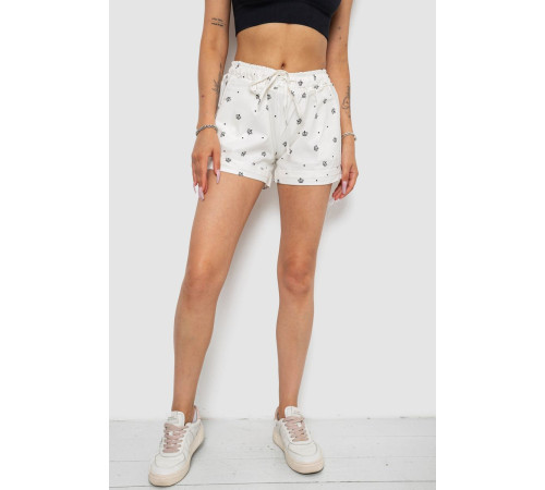 Шорты женские с принтом, цвет молочный, 238R7164