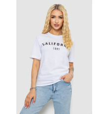 Жіноча футболка з принтом, колір білий, 241R134