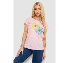 Футболка женская с принтом, цвет розовый, 244R2215