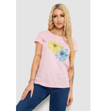 Футболка жіноча з принтом, колір рожевий, 244R2215