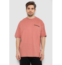 Футболка чоловіча з принтом, колір темно-кораловий, 244R2127