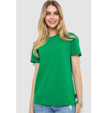 Футболка жіноча однотонна, колір зелений, 102R5248