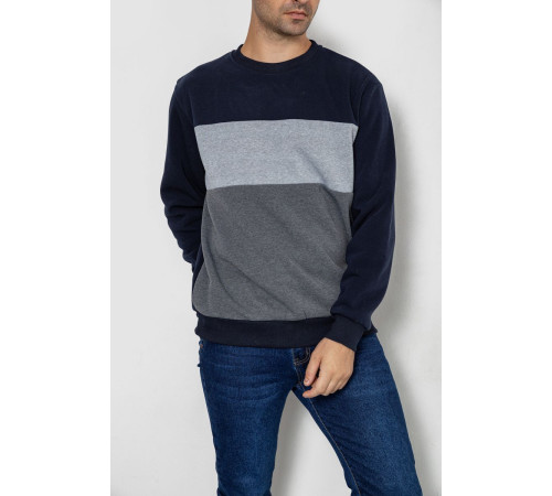 Батник мужской на флисе, цвет сине-серый, 244R2349