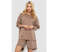 Костюм жіночий повсякденний, колір темно-бежевий, 241R5004