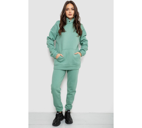 Спортивный костюм женский на флисе, цвет оливковый, 102R7711