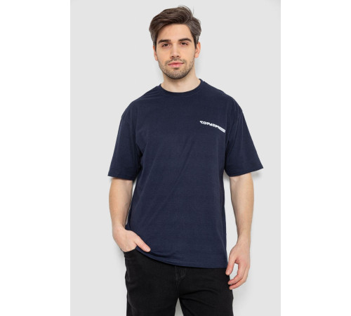 Футболка мужская с принтом, цвет темно-синий, 244R2127