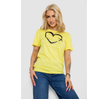 Футболка женская с принтом, цвет желтый, 238R554