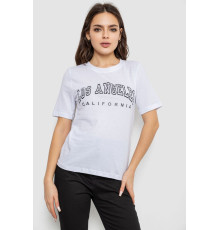 Жіноча футболка з принтом, колір білий, 241R1832