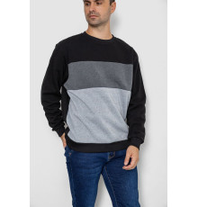 Батник чоловічий на флісі, колір чорно-сірий, 244R2349