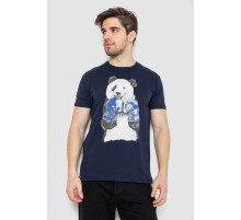 Футболка мужская с принтом, цвет темно-синий, 244R5996