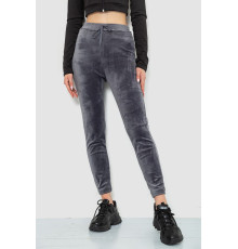 Спорт штани женские велюровые, цвет серый, 244R5569