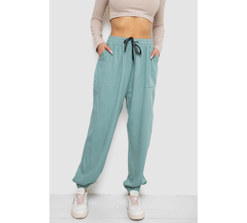 Штаны женские катоновые, цвет оливковый, 244RLE-075