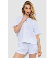 Костюм женский однотонный, цвет белый, 244R039