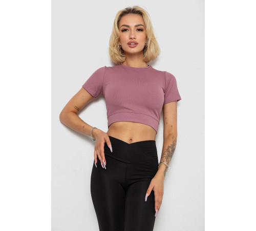 Футболка - топ женская в рубчик, цвет пудровый, 238R58210